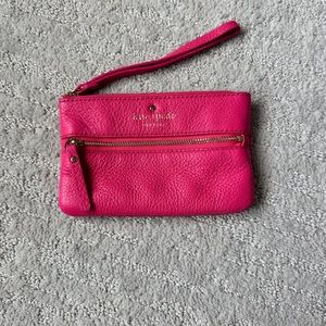 Kate spade wristlet - pink and gold